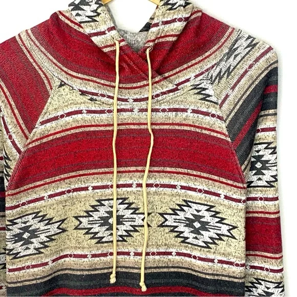 Trademark Brooklyn Cloth MFG Co All Over Print Aztec Oversized Hoodie Sweatshirt - Picture 2 of 10